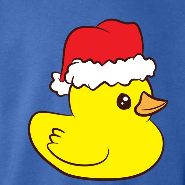 Funny Christmas Rubber Duck With Santa Hat Love Rubber Ducks Funny Gift Toddler Hoodie