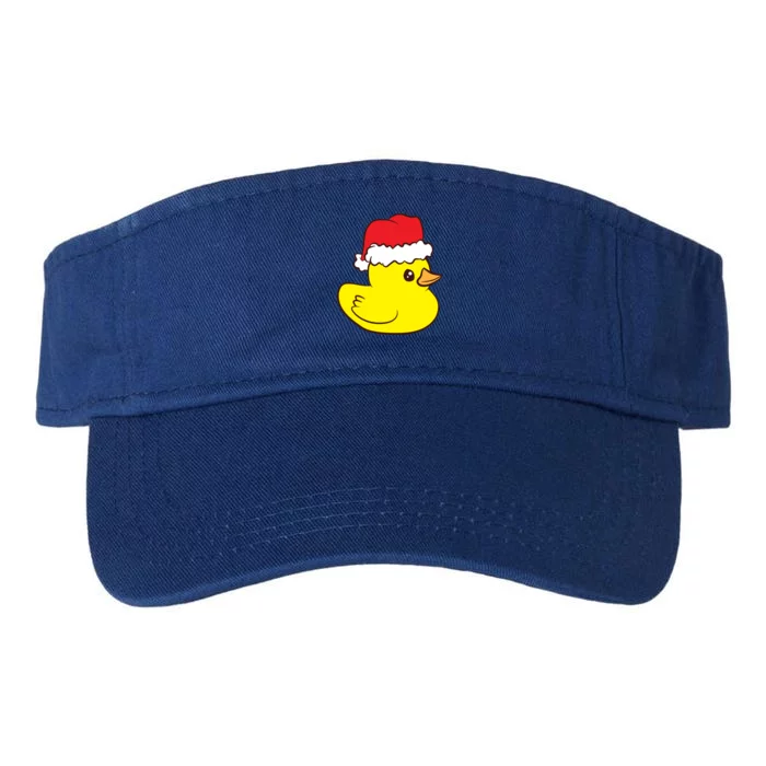 Funny Christmas Rubber Duck With Santa Hat Love Rubber Ducks Funny Gift Valucap Bio-Washed Visor