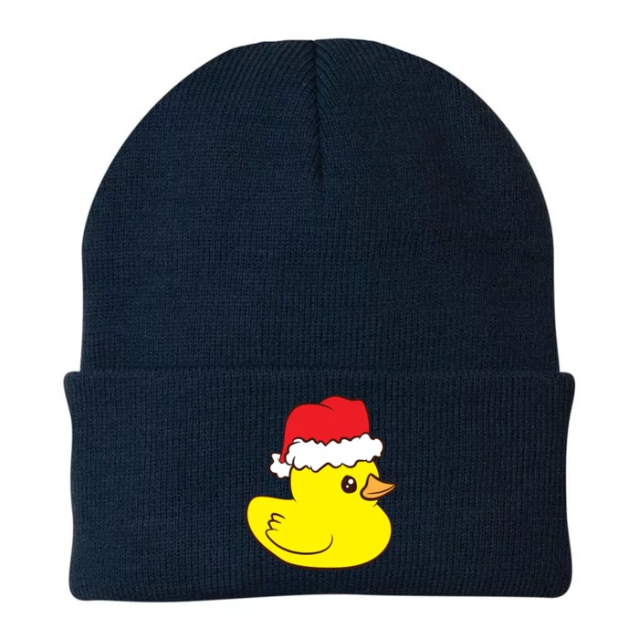 Funny Christmas Rubber Duck With Santa Hat Love Rubber Ducks Funny Gift Knit Cap Winter Beanie