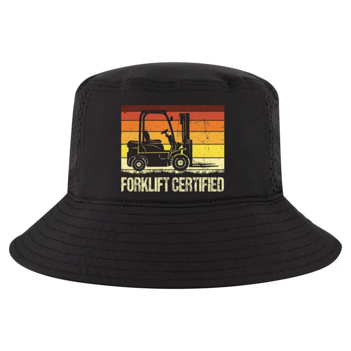 Forklift Certified Retro Forklift Operator Forklift Driver Cool Comfort Performance Bucket Hat