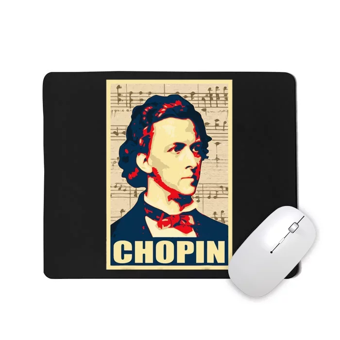 Frederic Chopin Retro Propaganda Mousepad