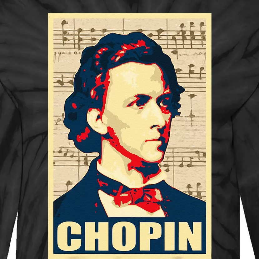 Frederic Chopin Retro Propaganda Tie-Dye Long Sleeve Shirt