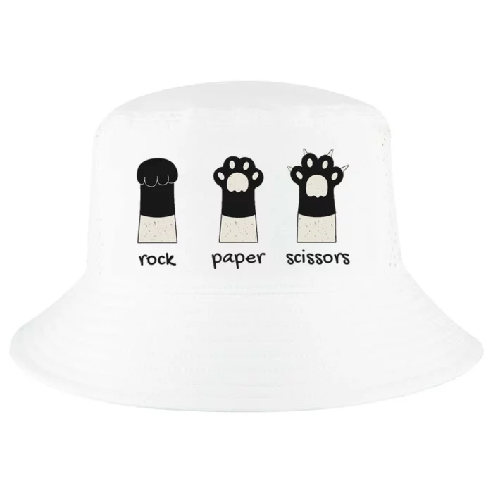 Funny Cat Rock Paper Scissors Cute Cat Paws Cool Comfort Performance Bucket Hat