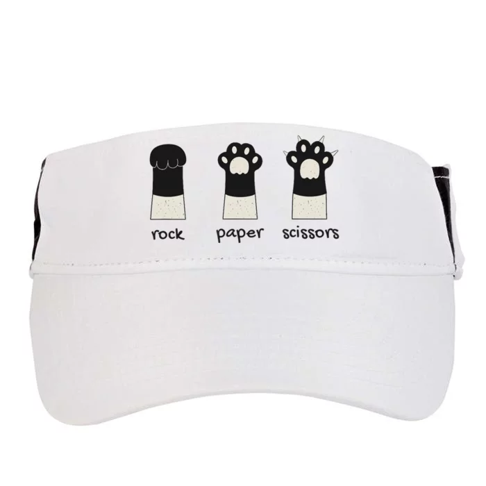 Funny Cat Rock Paper Scissors Cute Cat Paws Adult Drive Performance Visor