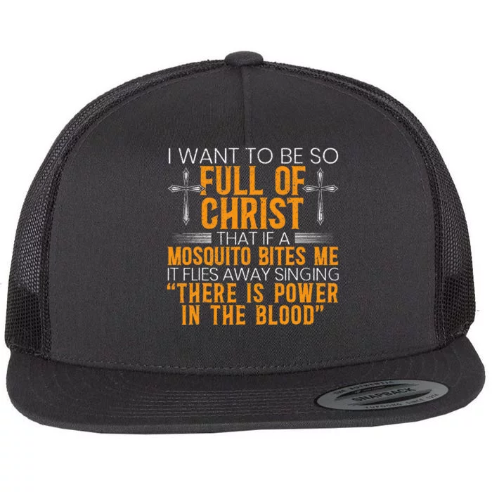 Funny Christian Religious Servant Of God Faithful Jesus Flat Bill Trucker Hat