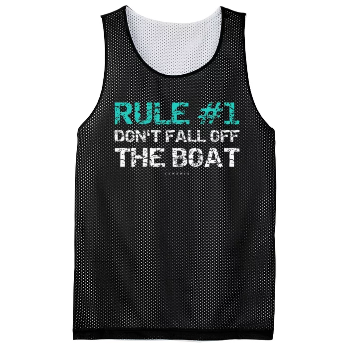 Funny Cruise Rule 1 Dont Fall Off The Boat Mesh Reversible Basketball Jersey Tank