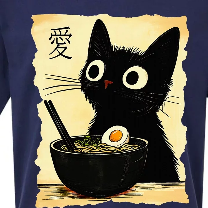 Funny Cat Ra Japanese Kawaii Anime Cat Sueded Cloud Jersey T-Shirt