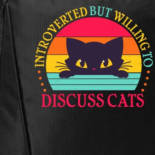 Funny Cute Retro Introverted But Willing To Discuss Cats City Backpack