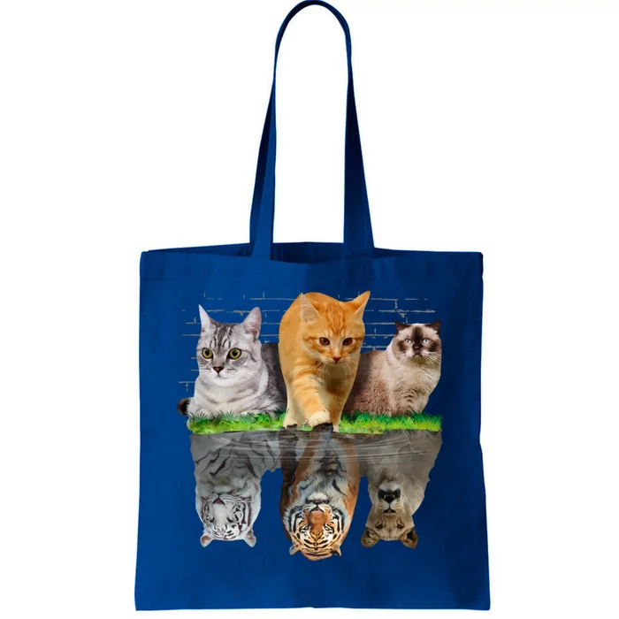 Fun Cat Reflection Gift Design Idea Cute Gift Tote Bag