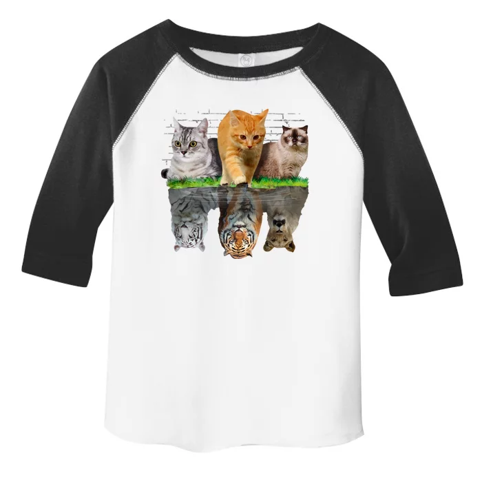 Fun Cat Reflection Gift Design Idea Cute Gift Toddler Fine Jersey T-Shirt