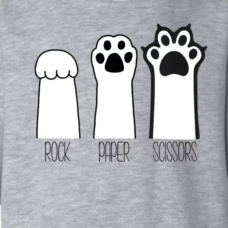 Funny Cat Rock Paper Scissors Cat Paws Cat Lover Toddler Hoodie