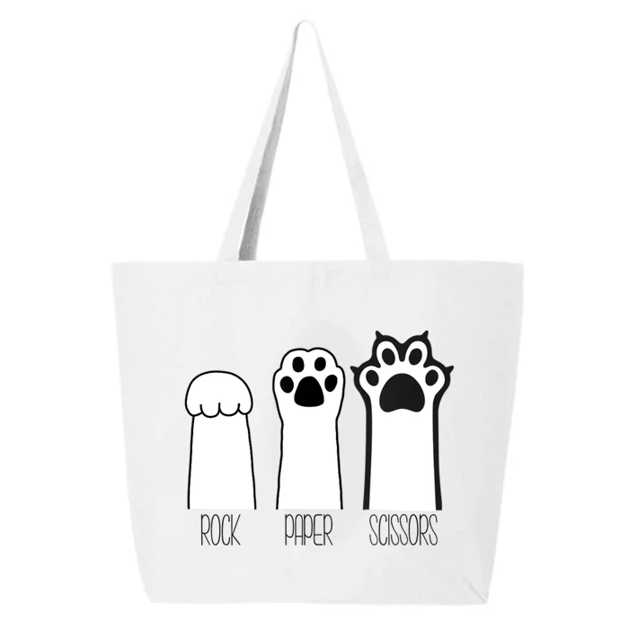 Funny Cat Rock Paper Scissors Cat Paws Cat Lover 25L Jumbo Tote