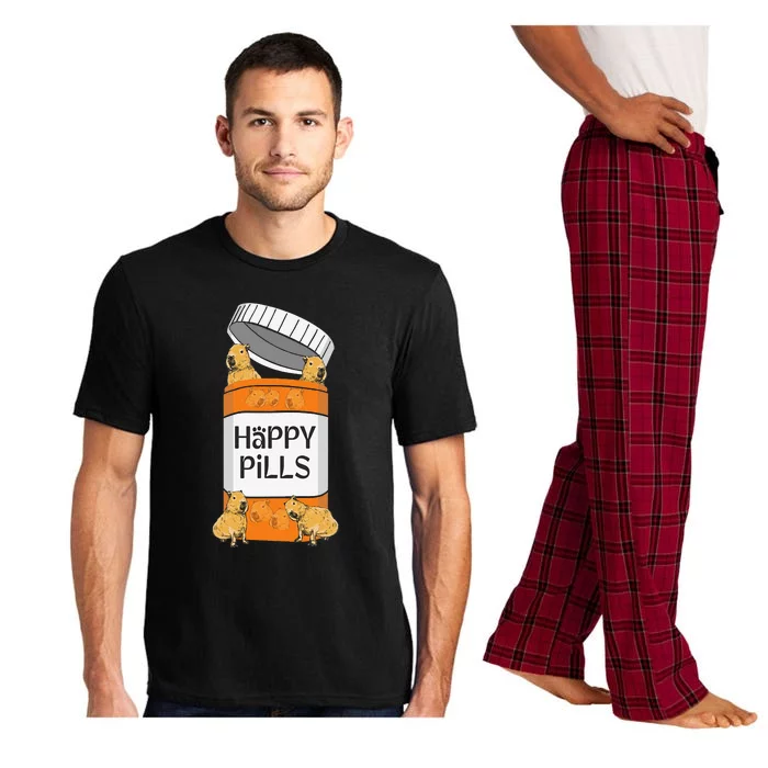 Funny Capibara Rodent Happy Pills Capybaras Capy Pajama Set