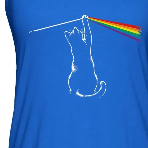 Funy Cat Rock Music Ladies Essential Flowy Tank