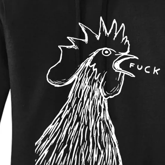 Funny Chicken Rooster Saying Fuck Women's Pullover Hoodie