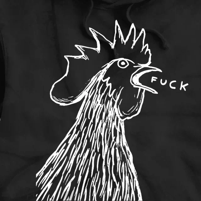 Funny Chicken Rooster Saying Fuck Tie Dye Hoodie