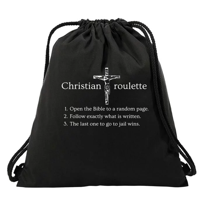 Funny Christian Roulette Drawstring Bag