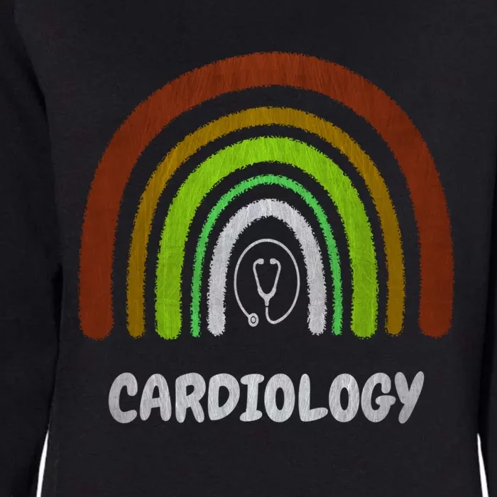 Funny Cardiology Rainbow Cardiologist Heart Surgeon Gift Womens California Wash Sweatshirt