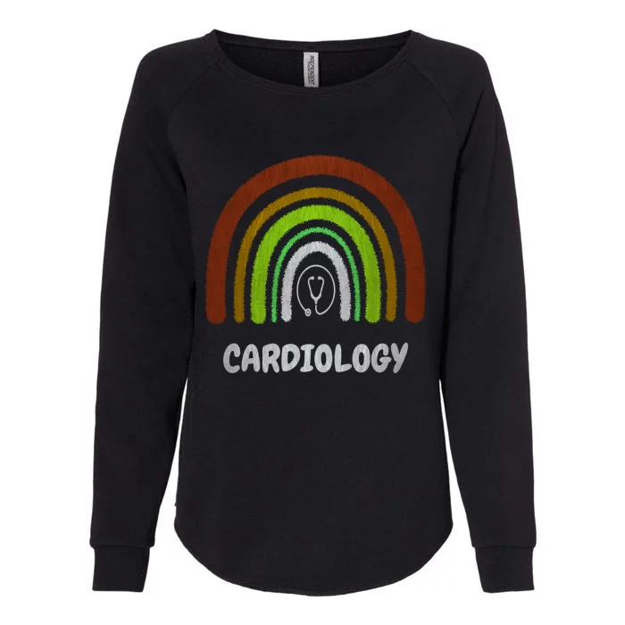 Funny Cardiology Rainbow Cardiologist Heart Surgeon Gift Womens California Wash Sweatshirt