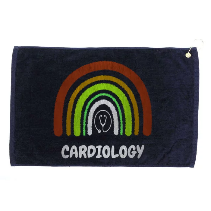 Funny Cardiology Rainbow Cardiologist Heart Surgeon Gift Grommeted Golf Towel