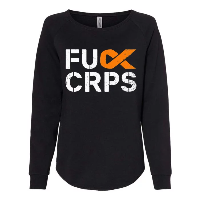 Fuck CRPS RSD Awareness Orange Ribbon Warrior Support Womens California Wash Sweatshirt