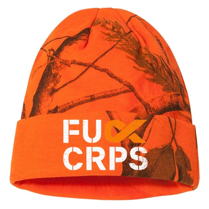 Fuck CRPS RSD Awareness Orange Ribbon Warrior Support Kati - 12in Camo Beanie