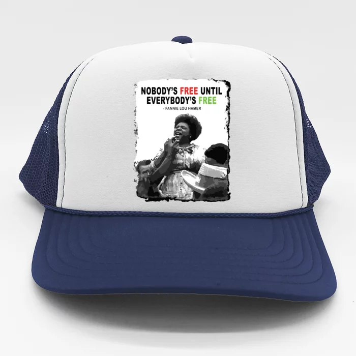 FannieLouHamer Civil Rights Freedom Black History Month Trucker Hat