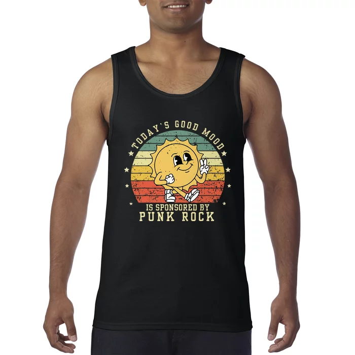 Funny Cute Retro Vintage Punk Rock TodayS Good Mood Sponsor Tank Top