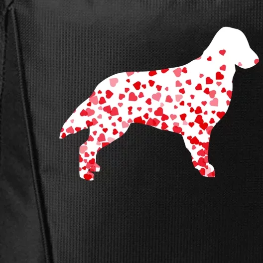 Flat Coated Retriever Heart Dog Valentine's Day Gift City Backpack