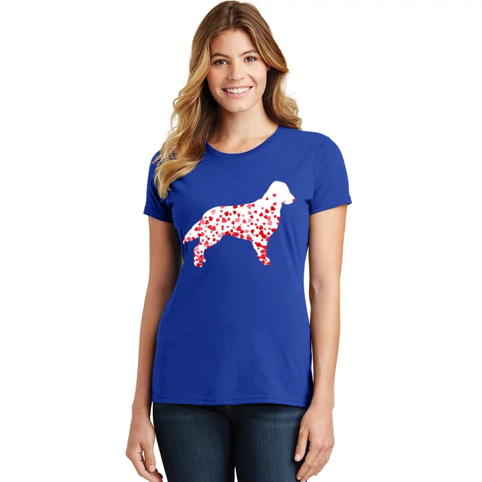 Flat Coated Retriever Heart Dog Valentine's Day Gift Women's T-Shirt