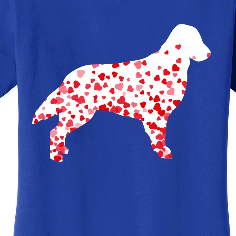 Flat Coated Retriever Heart Dog Valentine's Day Gift Women's T-Shirt