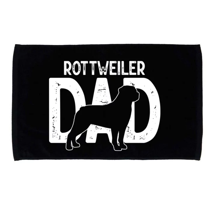 Funny Cute Rottweiler Dog Dad Puppy Lover Father Gift Microfiber Hand Towel