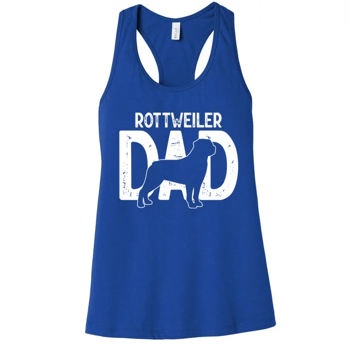 Funny Cute Rottweiler Dog Dad Puppy Lover Father Gift Women's Racerback Tank