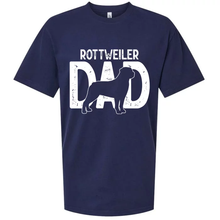 Funny Cute Rottweiler Dog Dad Puppy Lover Father Gift Sueded Cloud Jersey T-Shirt