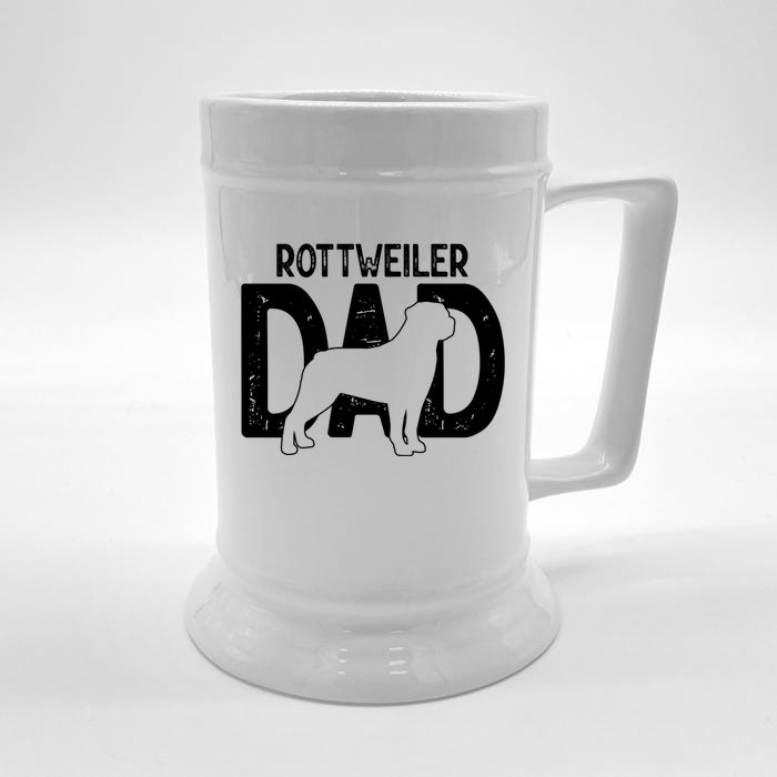 Funny Cute Rottweiler Dog Dad Puppy Lover Father Gift Front & Back Beer Stein