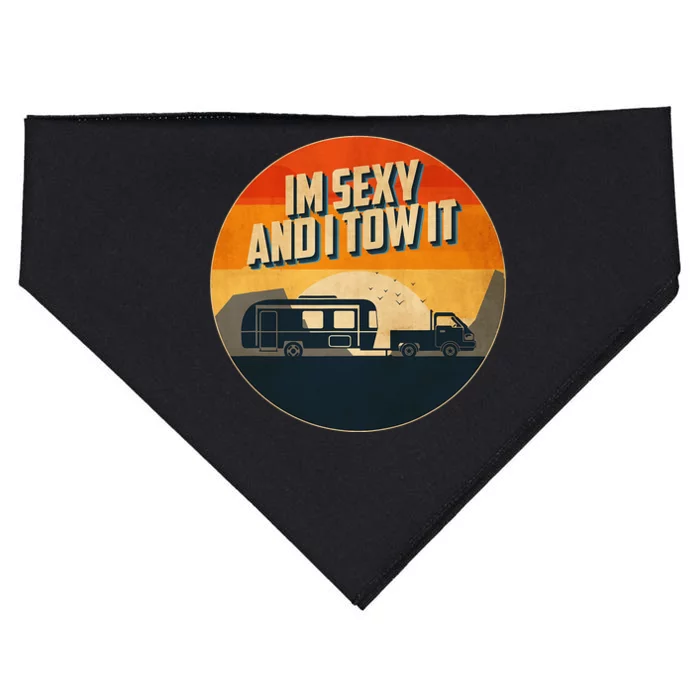 Funny Camping RV Im Sexy And I Tow It Sumer Camp USA-Made Doggie Bandana