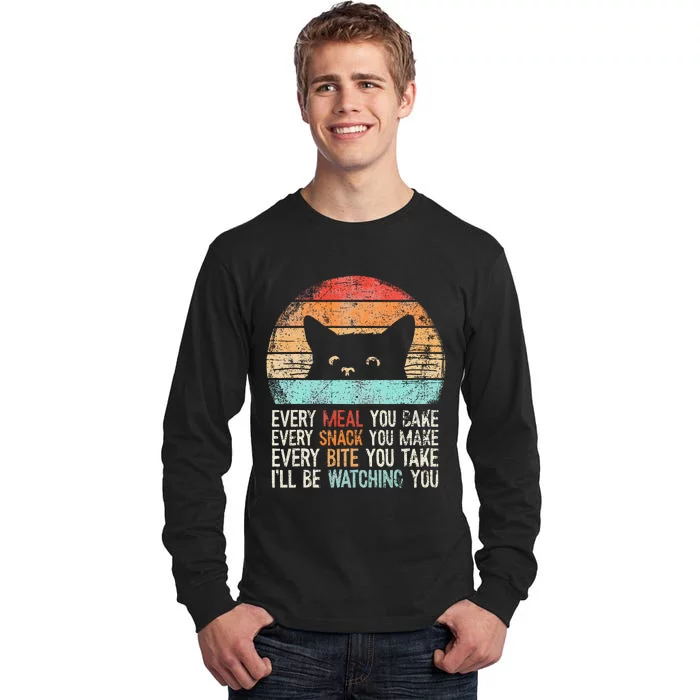 Funny Cat Retro Cat Owner Cat Humor Cat Lover Cat Tall Long Sleeve T-Shirt