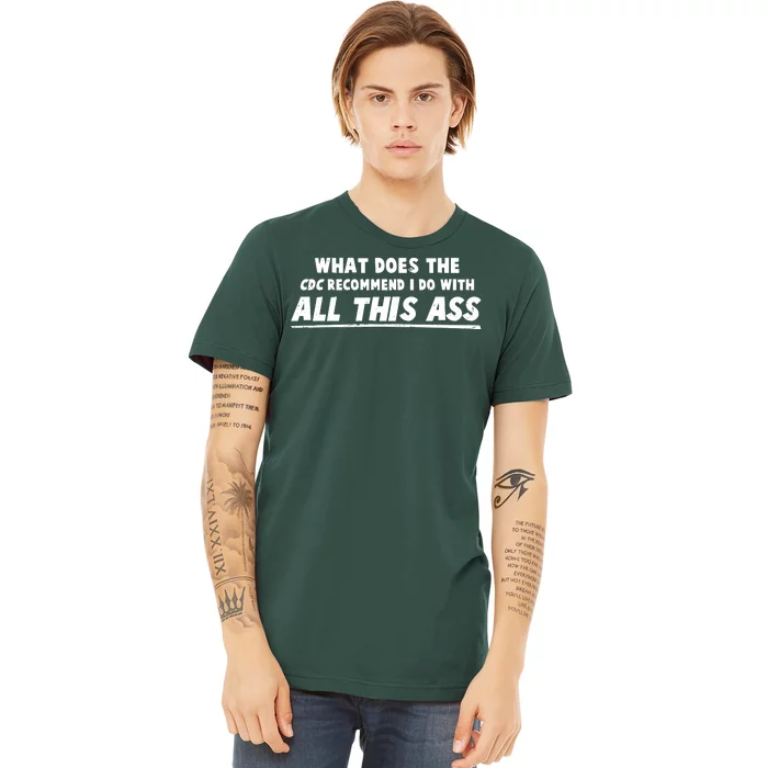 Funny CDC Recommend All This Ass Premium T-Shirt