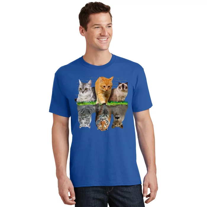 Fun Cat Reflection Gift Design Idea Cute Gift T-Shirt