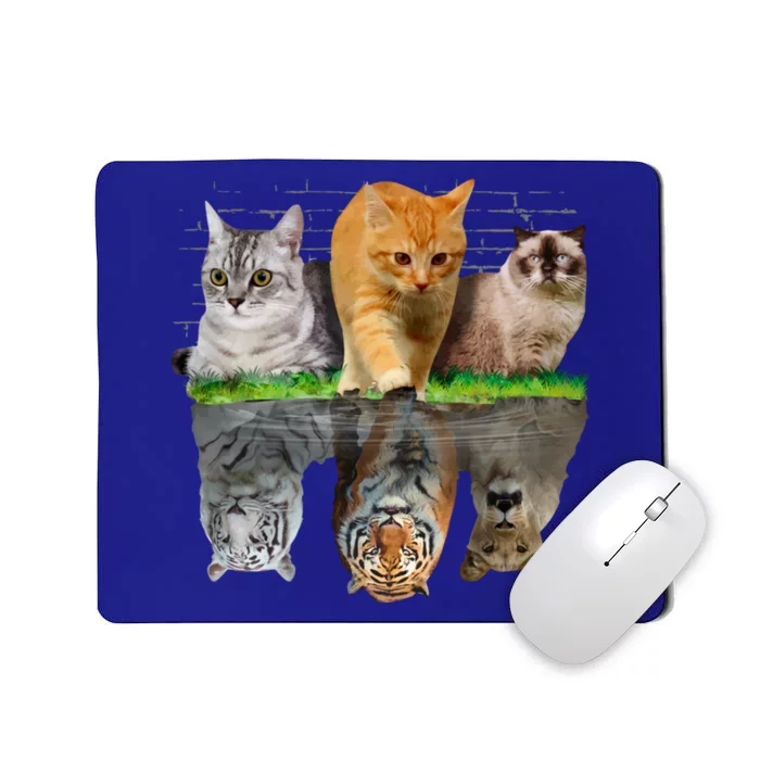 Fun Cat Reflection Gift Design Idea Cute Gift Mousepad