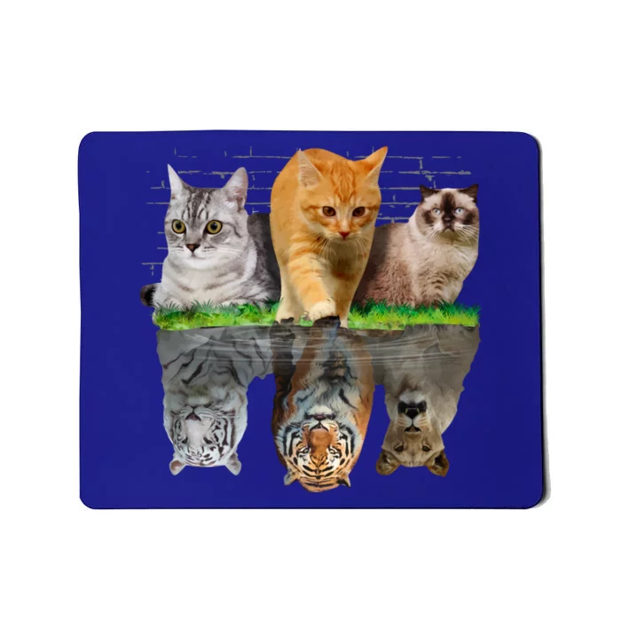 Fun Cat Reflection Gift Design Idea Cute Gift Mousepad