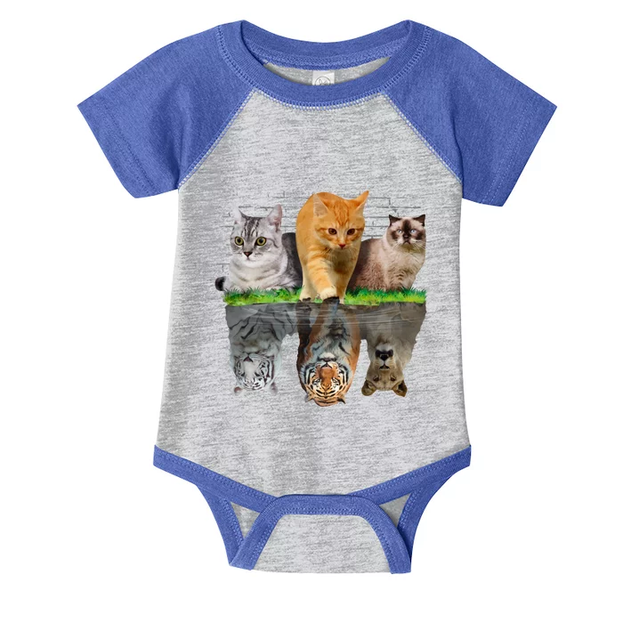 Fun Cat Reflection Gift Design Idea Cute Gift Infant Baby Jersey Bodysuit