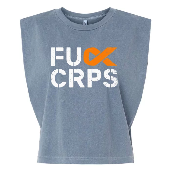 Fuck CRPS RSD Awareness Orange Ribbon Warrior Support Garment-Dyed Women's Muscle Tee