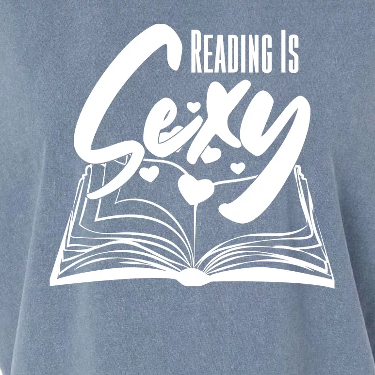 Funny Cute Reading Is Sexy Book Lover Garment-Dyed Women's Muscle Tee