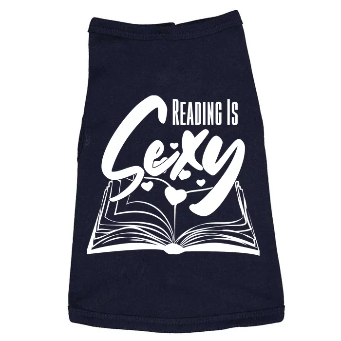 Funny Cute Reading Is Sexy Book Lover Doggie Tank