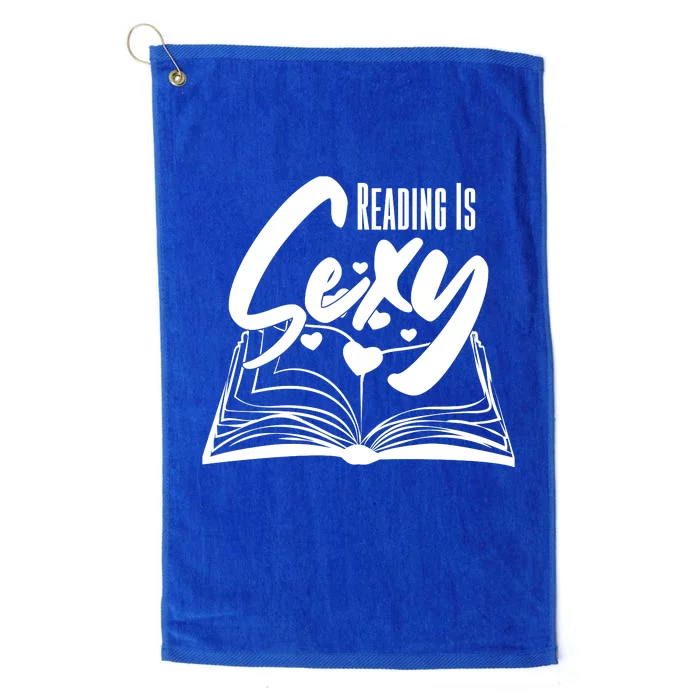 Funny Cute Reading Is Sexy Book Lover Platinum Collection Golf Towel