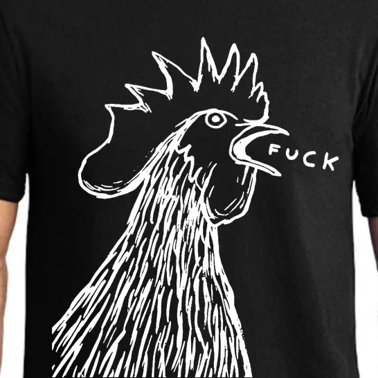 Funny Chicken Rooster Saying Fuck Pajama Set