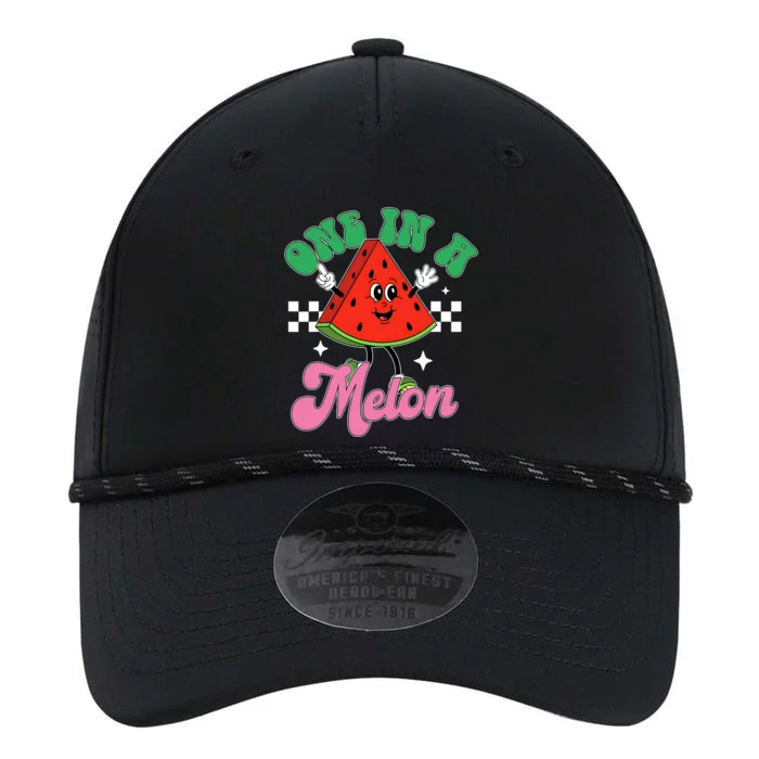 Funny Cute Retro Watermelon One In A Melon Summer Vacation Performance The Dyno Cap