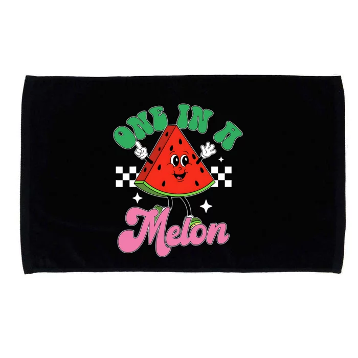 Funny Cute Retro Watermelon One In A Melon Summer Vacation Microfiber Hand Towel