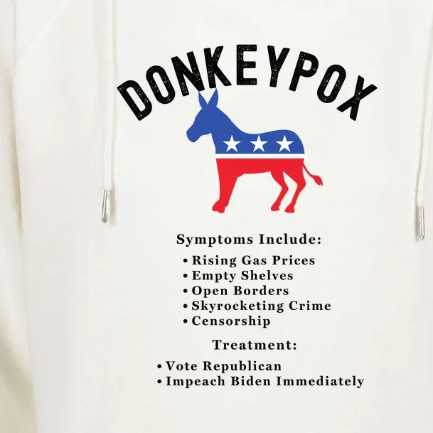 Funny Conservative Republican Donkeypox Womens Funnel Neck Pullover Hood